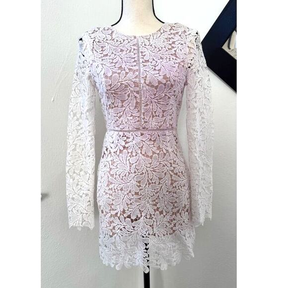 NWOT Lavender Ombre Lace Romper Mini Dress w/ Shorts Womens S Party/Cocktail - Picture 1 of 9